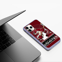 Чехол iPhone 11 Pro матовый Arizona Coyotes, цвет: 3D-светло-сиреневый — фото 2