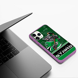 Чехол iPhone 11 Pro матовый Dallas Stars, цвет: 3D-фиолетовый — фото 2