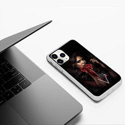 Чехол iPhone 11 Pro матовый Elena Gilbert V3, цвет: 3D-белый — фото 2