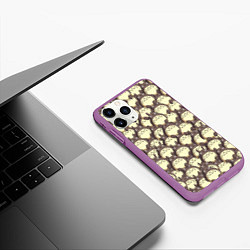 Чехол iPhone 11 Pro матовый Тоторо, цвет: 3D-фиолетовый — фото 2