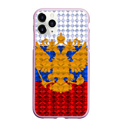 Чехол iPhone 11 Pro матовый Россия: полигоны