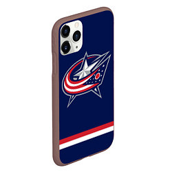 Чехол iPhone 11 Pro матовый Columbus Blue Jackets, цвет: 3D-коричневый — фото 2