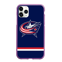 Чехол iPhone 11 Pro матовый Columbus Blue Jackets, цвет: 3D-фиолетовый