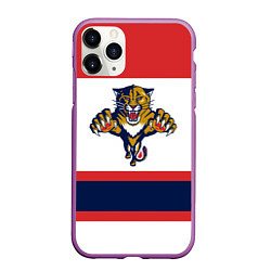 Чехол iPhone 11 Pro матовый Florida Panthers, цвет: 3D-фиолетовый