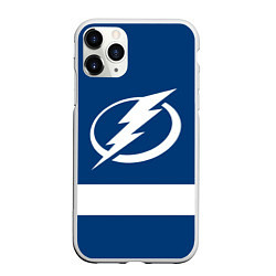 Чехол iPhone 11 Pro матовый Tampa Bay Lightning цвета 3D-белый — фото 1