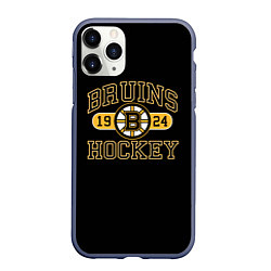 Чехол iPhone 11 Pro матовый Boston Bruins: Est.1924, цвет: 3D-серый