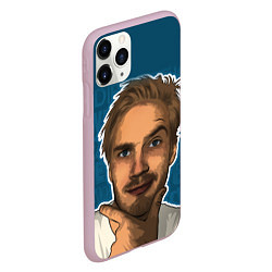 Чехол iPhone 11 Pro матовый Pew die pie, цвет: 3D-розовый — фото 2