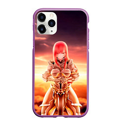 Чехол iPhone 11 Pro матовый Fairy Tail, цвет: 3D-фиолетовый