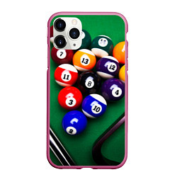 Чехол iPhone 11 Pro матовый Бильярд