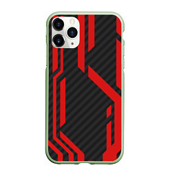 Чехол iPhone 11 Pro матовый CS:GO Redline, цвет: 3D-салатовый