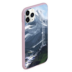 Чехол iPhone 11 Pro матовый Горы Алтая, цвет: 3D-розовый — фото 2