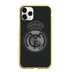 Чехол iPhone 11 Pro матовый Real Madrid, цвет: 3D-желтый