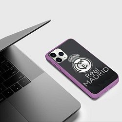 Чехол iPhone 11 Pro матовый Real Madrid, цвет: 3D-фиолетовый — фото 2