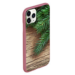 Чехол iPhone 11 Pro матовый Дуx рождества, цвет: 3D-малиновый — фото 2