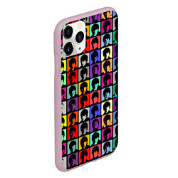 Чехол iPhone 11 Pro матовый The Beatles: pop-art, цвет: 3D-розовый — фото 2