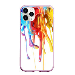 Чехол iPhone 11 Pro матовый Краска, цвет: 3D-розовый