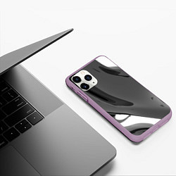 Чехол iPhone 11 Pro матовый Краска, цвет: 3D-сиреневый — фото 2