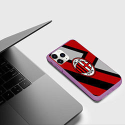 Чехол iPhone 11 Pro матовый Milan FC 1899, цвет: 3D-фиолетовый — фото 2