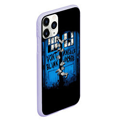Чехол iPhone 11 Pro матовый Будка доктора, цвет: 3D-светло-сиреневый — фото 2