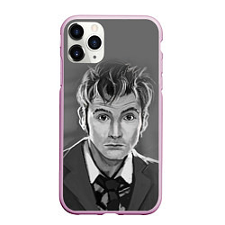 Чехол iPhone 11 Pro матовый Doctor Who: fun-art, цвет: 3D-розовый
