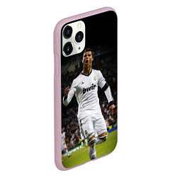 Чехол iPhone 11 Pro матовый Роналдо, цвет: 3D-розовый — фото 2