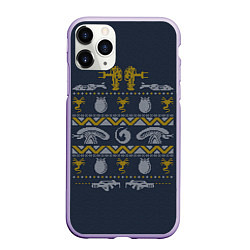 Чехол iPhone 11 Pro матовый Новогодний свитер Чужой