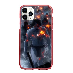 Чехол iPhone 11 Pro матовый Темные силы, цвет: 3D-красный