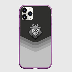 Чехол iPhone 11 Pro матовый G2 Esports Uniform, цвет: 3D-фиолетовый
