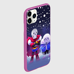 Чехол iPhone 11 Pro матовый Sans & Papyrus, цвет: 3D-фиолетовый — фото 2
