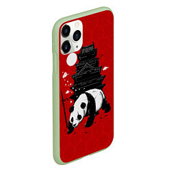 Чехол iPhone 11 Pro матовый Panda Warrior, цвет: 3D-салатовый — фото 2