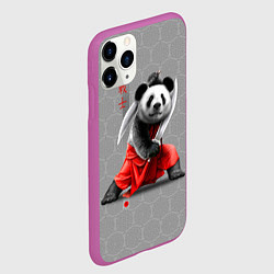 Чехол iPhone 11 Pro матовый Master Panda, цвет: 3D-фиолетовый — фото 2