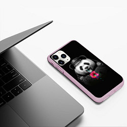 Чехол iPhone 11 Pro матовый Donut Panda, цвет: 3D-розовый — фото 2