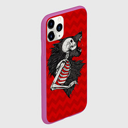 Чехол iPhone 11 Pro матовый Wolf Rage, цвет: 3D-фиолетовый — фото 2