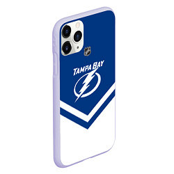 Чехол iPhone 11 Pro матовый NHL: Tampa Bay Lightning, цвет: 3D-светло-сиреневый — фото 2
