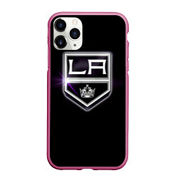 Чехол iPhone 11 Pro матовый Los Angeles Kings, цвет: 3D-малиновый