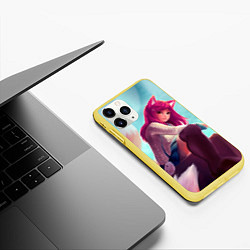 Чехол iPhone 11 Pro матовый Cute, цвет: 3D-желтый — фото 2