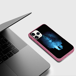 Чехол iPhone 11 Pro матовый Млечный путь, цвет: 3D-малиновый — фото 2