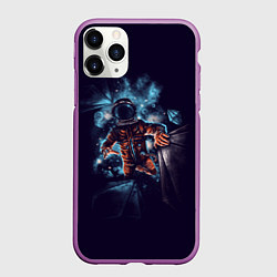 Чехол iPhone 11 Pro матовый Неизвестная галактика, цвет: 3D-фиолетовый