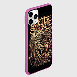 Чехол iPhone 11 Pro матовый Suicide Silence, цвет: 3D-фиолетовый — фото 2