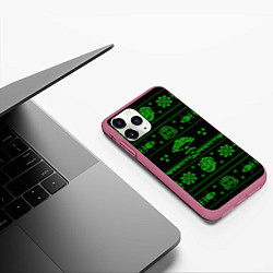 Чехол iPhone 11 Pro матовый Ядерная зима, цвет: 3D-малиновый — фото 2