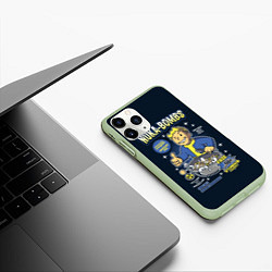 Чехол iPhone 11 Pro матовый Nuka Bombs, цвет: 3D-салатовый — фото 2