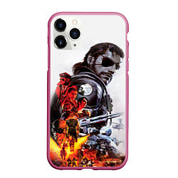 Чехол iPhone 11 Pro матовый Metal gear solid 2, цвет: 3D-малиновый