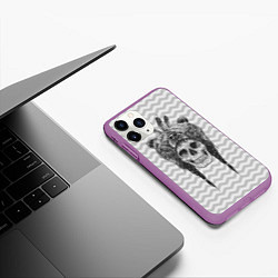 Чехол iPhone 11 Pro матовый Мертвый шаман, цвет: 3D-фиолетовый — фото 2