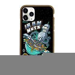 Чехол iPhone 11 Pro матовый Iron Nuts, цвет: 3D-коричневый