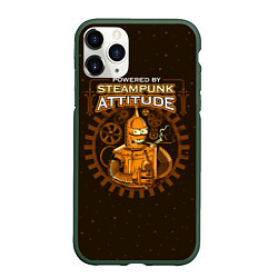 Чехол iPhone 11 Pro матовый Steampunk Attitude, цвет: 3D-темно-зеленый