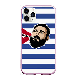 Чехол iPhone 11 Pro матовый Fidel Castro, цвет: 3D-розовый