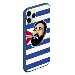 Чехол iPhone 11 Pro матовый Fidel Castro, цвет: 3D-тёмно-синий — фото 2