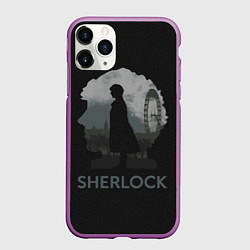 Чехол iPhone 11 Pro матовый Sherlock World, цвет: 3D-фиолетовый