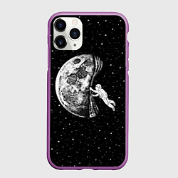 Чехол iPhone 11 Pro матовый Начало ночи, цвет: 3D-фиолетовый