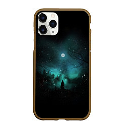 Чехол iPhone 11 Pro матовый Взгляд на звезды, цвет: 3D-коричневый